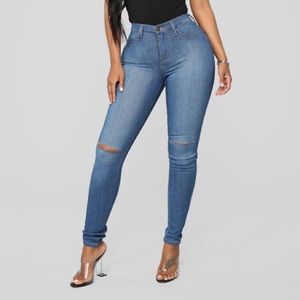 Fashion Nova canopy Jeans-Blue